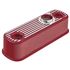 Alloy Rocker Cover Red/Silver Ribs - LDR10074RED